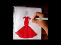 How to draw a beautiful girl drawing -Step by Step