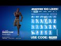 TRAVIS SCOTT Outfit Showcase with All Fortnite Dances & Emotes!