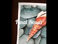 HEALING ART THERAPY / A SEA SHELL ON THE STONES / TIME LAPSE WATERCOLOR PAINTING