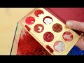 Red vs Blue- Mixing Makeup Eyeshadow Into Slime ASMR