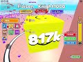 Playing biggest cube simulator on Roblox