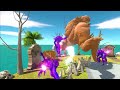 Poisonous Scourge vs Caramel Anguirus + Metal Goro Team - Animal Revolt Battle Simulator