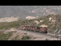 TRAINS RACING UP THE WORLD FAMOUS CAJON PASS