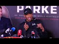 Anthony Joshua POST FIGHT PRESS CONFERENCE | vs Joseph Parker