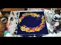 Yin Yang Feather Dutch Pour ~ Prussian Blue Base - Video for Beginners #7