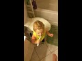 1 year old Nicholas learns to brush his teeth