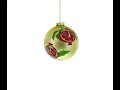 Pomegranate Design - Vibrant Blown Glass Ball Christmas Ornament (CC-1192)