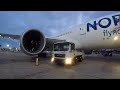 Ramp Agent POV early morning 787 offload