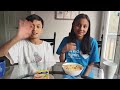 My half Malaysian kiddos  trying Malaysian Maggi Mee noodles for the first time!!! 🇲🇾🥢🍜  ‎ 