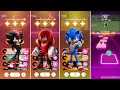 Sonic 🆚 Silver Sonic 🆚 Knuckles 🆚 Hyper Sonic || Tiles Hop Gameplay 🎶🎯