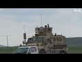 US and Russian Militaries Patrol Along the M4 Highway in Syria