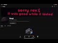 I'm sorry:( https://youtube.com/@rex-gone?si=TxTknbJQjzKucIlU @Yourbudstar