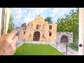 Palette Knife Oil Painting | The Alamo | Part 3