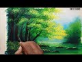 Forest scenery - Acrylic painting (only colors)