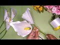 DIY | How To Make Calla Lily Satin Ribbon Flower Easy