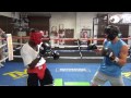 Luke Rockhold boxing sparring inside the Mayweather Boxing Club