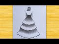 barbie drawing || how to draw a barbie doll with beautiful dress || doll drawing || girl drawing