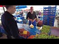 STRAWBERRY FOR 35 TL !! Istanbul 2023 Bazaars in 4k! Pendik Saturday Farmers Market