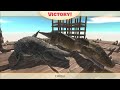 Purussaurus Battles on Tilting Tower Animal Revolt Battle Simulator