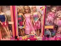 10.55 minutes satisfying with unboxing hello kitty barbie dolls toys/fashion cosmetics playsets