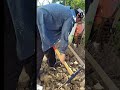 Building a shed: Digging the hole for the concrete floor