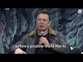 Elon Musk: we must colonise Mars to preserve our species after a third world war –  video