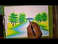 Beautiful landscape drawing easy/Beautiful landscape drawing for beginners