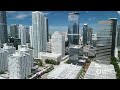 Downtown MIAMI,  Brickell Tour 4K | Miami's Financial Center | Luxury Condos Over Biscayne Bay