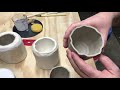 Slip casting a cup from a one part plaster mold