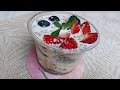 Chia seed Pudding  Strawberry & Blueberry / I'm eating every week!!