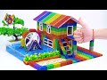 Magnet Challenge - How to build a classic love house - Magnet Ideas 4K