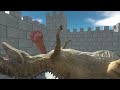 NEW DINOSAUR Carcharodontosaurus vs ALL UNITS in Mountain Castle Animal Revolt Battle Simulator