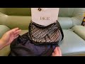 Christian Dior Saddle Soft Bag in beige & black Oblique jacquard