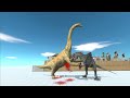 (HYBRID) SPINOMINUS REX V2.0 vs TREX, INDOMINUS, THERIZINOSAURUS - Animal Revolt Battle Simulator