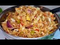 EASY AND SIMPLE CABBAGE STEW RECIPE/ HOW TO MAKE DELICIOUS CABBAGE STEW/ LOW BUDGET @OBAASCORNER