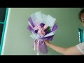 Cách bó hoa 10 bông / hoa sáp thơm / chuỗi video cho người mới / flower bouquet