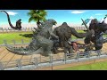 Godzilla 2014 Oasis Death Run VS Skibiti Titan Cameraman - Animal Revolt Battle Simulator