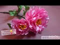 DIY-EASY Ribbon Peonies Tutorial #ribboncraft #diy #ribbonwork ##ribbonworld63