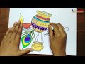 Janmashtami Drawing | Matki Drawing | Janmashtami Drawing Easy | Simple Matki Drawing