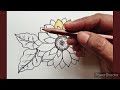 SUNFLOWER Drawing with Colour Pencils Step by Step Tutorial | Flower Drawing Tutorial