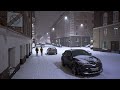 3 Hours of Dreamy Snowfall Night Walks in Finland - Slow TV 4K