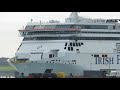 MS Ulysses Docking at Holyhead Port - Turning to Dock - IMO: 9214991