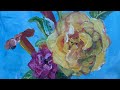 Painting Colorful Flowers In Acrylics, Timelapse #paintingflowers #acrylicpainting