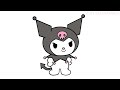 How To Draw Kuromi | Sanrio | Cute Easy Step By Step Drawing Tutorial