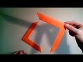 Como hacer un boomerang de papel (arma de origami)