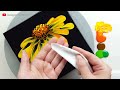 (455) Beautiful yellow flower | Easy Painting Tips | Fluid Acrylic for beginners | Designer Gemma77