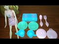 7 minutes satisfying with unboxing Barbie doll and kitchen set