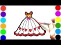 how to draw dress/ easy step by step/ drawing for kids/ children art /toddlers
