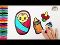 How to Draw 👶🏻🍼🌈 Cute Baby Photos and Baby Items