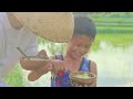 Rice planting, harvesting vegetables, cooking food for the farmers I Joseph The Explorer